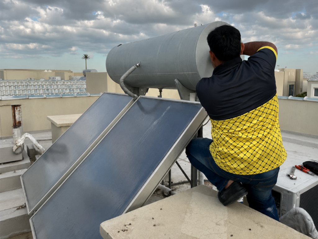 solar water heater work in Dubai.